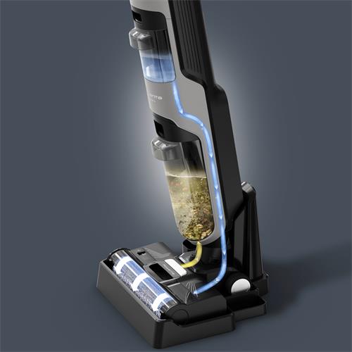Rowenta X Clean 4 GZ5035, 2 en 1, Aspira y friega, Sin cables, 200 W, Smart, 50 min, Autolimpieza, Negro