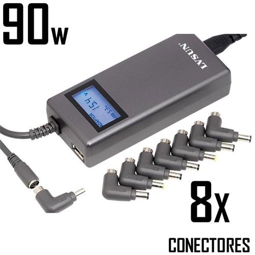 Carg. Logicell Para Portátil Con Display 12-24V 90W 8 Clavijas (Ls-Pab90Aa)