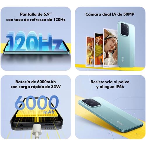 Xiaomi Poco C85 6,9" 8GB 256GB 50Mpx 6.000mah 33W Púrpura