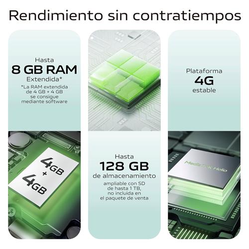 Vivo Y03 6.56" 4GB 128GB 5.000mah IP54 Gem Green