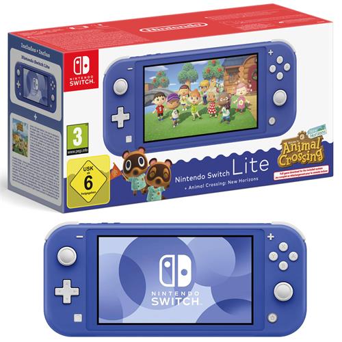 Nintendo Switch Lite Consola Azul + Animal Crossing New Horizons