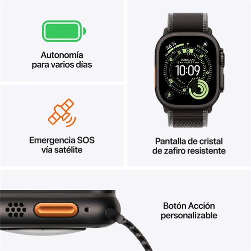 Apple Watch Ultra 3 GPS+ Cellular 49mm Black Titanium Case M/L (MF1H4QL/A)