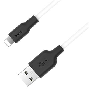 Cable USB a Lightning 1 metro Hoco X21 Ultra Resistente Blanco 2