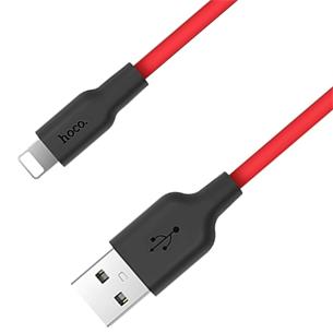 Cable USB a Lightning 1 metro Hoco X21 Ultra Resistente Rojo 2