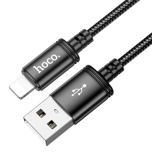 Cable USB a Lightning 2 metros 2.4 Amp Hoco X89 Reforzado Negro 2