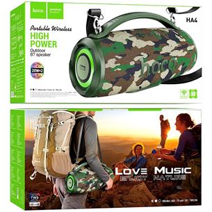 Hoco HA4 Altavoz Bluetooth 40W con Luces RGB Camuflaje 2
