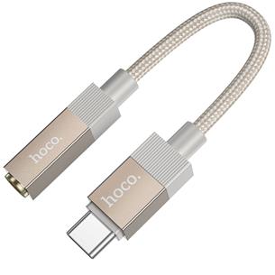 Hoco UPA32C Adaptador USB-C a Jack 3.5mm Dorado 2