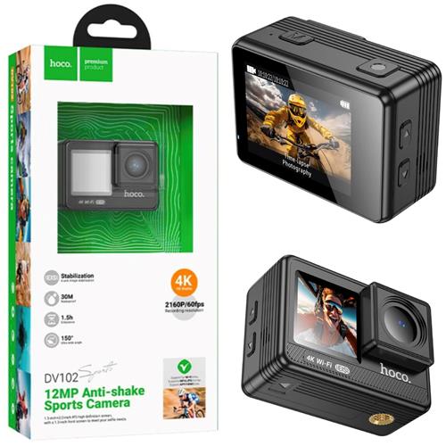 Hoco DV102 Cámara de Acción 4K con Estabilizador y Doble Pantalla