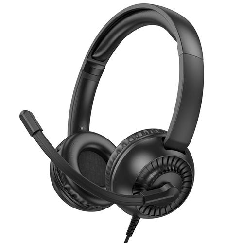 Hoco W112 Auricular para Teletrabajo y Videollamadas Negro