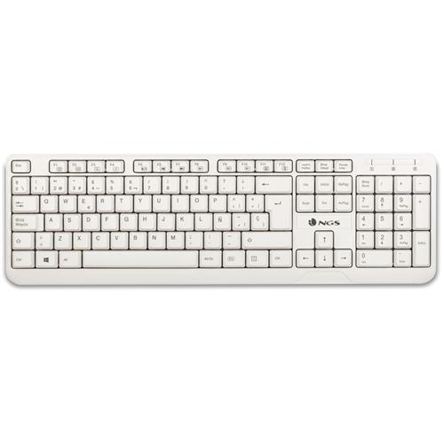 Teclado Ngs Spike Con Cable Blanco