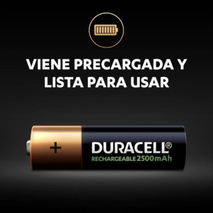 Duracell R-6 Pila Recargable 2500 MH (DUR-REC012) 2