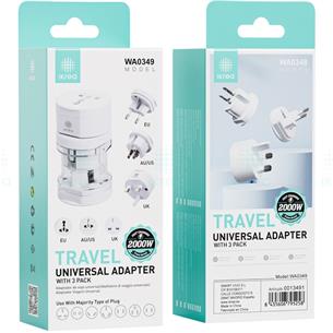Adaptador de Viaje Universal 3 in 1 EU/AU/AS/UK Ikrea WA0349 2