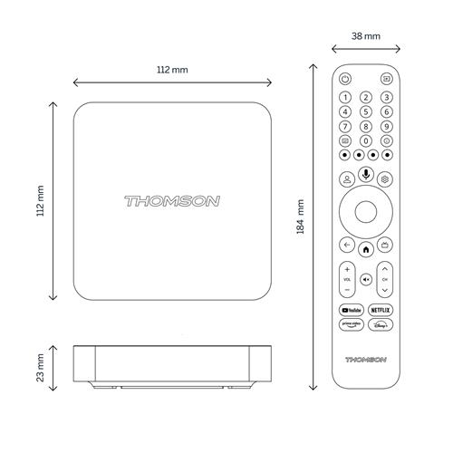 Thomson Google TV Streaming Box 240 4K UHD Wifi/LAN