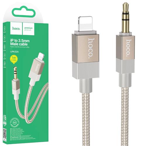 Hoco UPA32A Cable Lightning a Jack 3.5mm 1 metro Gold