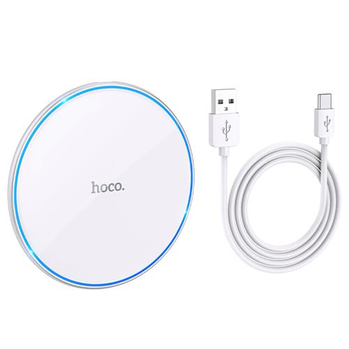 Hoco CW6 Pro Cargador Inalámbrico Rápido 15W Blanco