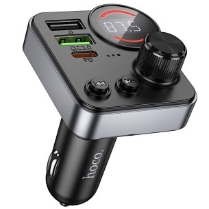 Hoco E86 Transmisor FM y BLuetooth  48W Dual Port PD30W+QC3.0 2