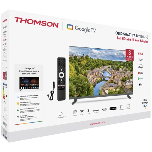 Televisor 32" Thomson 32FQG3S15C Google TV Full HD QLED 12 Voltios