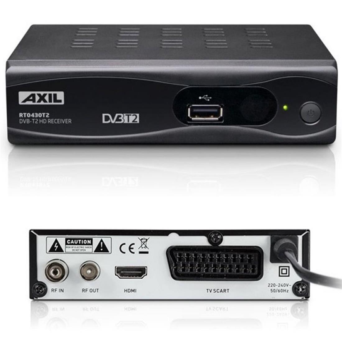 Axil RT0430 T2 Receptor Digital Terrestre DVB-T2 Grabador