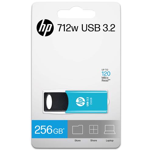 Memoria USB 256GB HP 712w USB 3.2 120 MB/s Azul