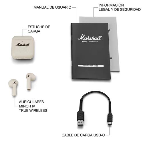Marshall Minor IV Auricular TWS Bluetooth Cream