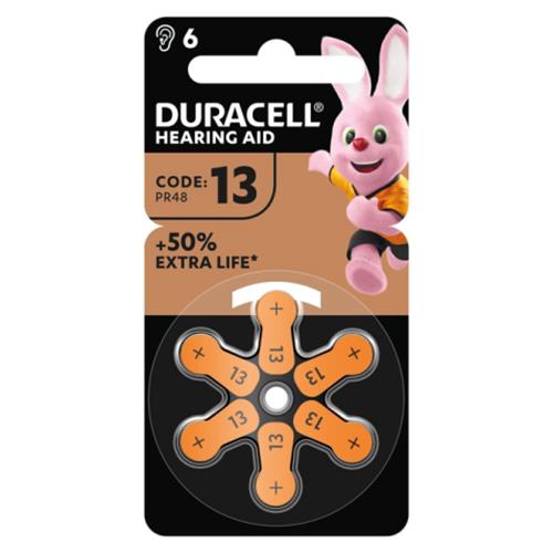 Duracell DA-13 Pila Audífono PR48 6 PCS