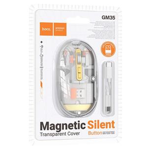 Hoco GM35 Ratón Inalámbrico 2.4G y Bluetooth Recargable Silencioso Gris 2