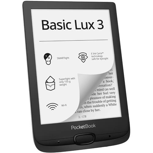 Pocketbook Basic Lux 3 6" SmartLight WIFI  Negro