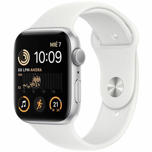 Apple Watch SE GPS 44mm Silver Aluminium/white Sport Band (MNK23TY/A)