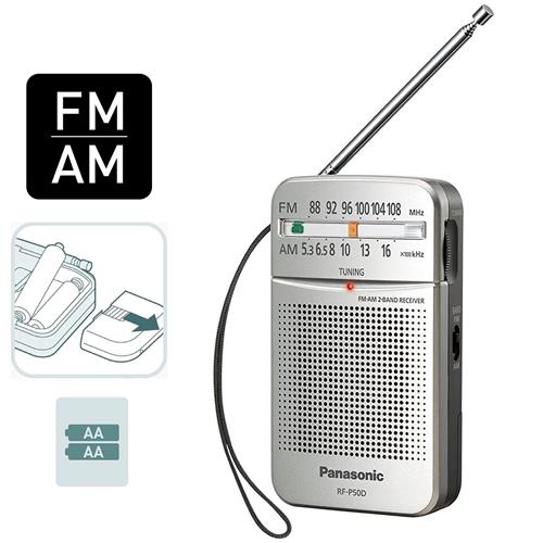 Panasonic RF-P50DEG-S Radio de Bolsillo AM/FM con Antena