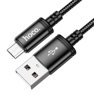 Cable USB a Micro 2 metros 2.4 Amp Hoco X89 Reforzado Negro 2