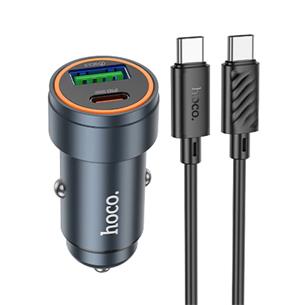 Cargador de Coche Set Hoco Z57A PD30W + QC3.0 + Cable USB-C 2