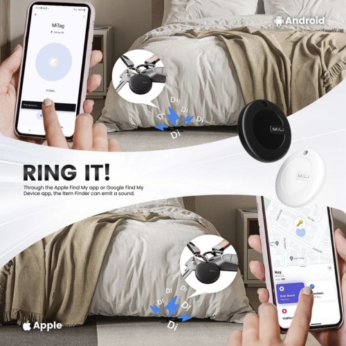 Mili Mi Tag Duo Rastreador Inteligente Dual para Apple iOS y Android Find Hub