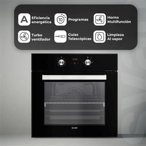 Svan SHM10700DCN Horno 60cm 69L Cristal Negro