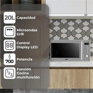Svan SMW2700DGX Microondas con Grill 20L 700W Inox 2