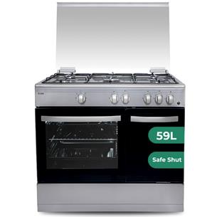 Svan SKGW5901PBX Cocina Gas 90cm con Wok Horno 59L