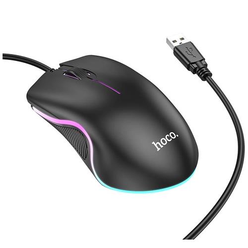 Hoco GM19 Ratón Gaming Luminoso Negro