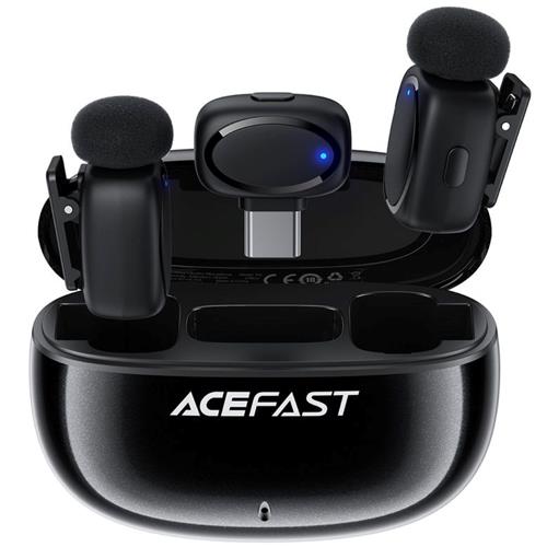 Acefast R2 Kit con 2 Micrófonos Lavalier HD Inalámbricos con receptor USB-C