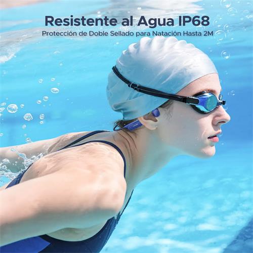 Doogee BoneBeat Swim Lite Auricular de Conducción Osea BT y MP3 para Nadar Azul