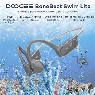 Doogee BoneBeat Swim Lite Auricular de Conducción Osea BT y MP3 para Nadar Gris Claro 2