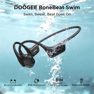 Doogee BoneBeat Swim Auricular de Conducción Osea BT y MP3 para Nadar Negro 2