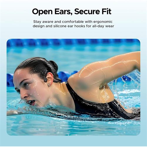 Doogee BoneBeat Swim Auricular de Conducción Osea BT y MP3 para Nadar Negro