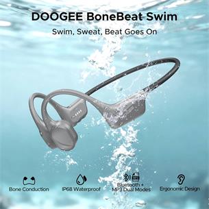 Doogee BoneBeat Swim Auricular de Conducción Osea BT y MP3 para Nadar Gris Claro 2