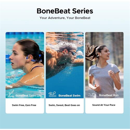 Doogee BoneBeat Swim Auricular de Conducción Osea BT y MP3 para Nadar Rojo