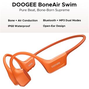 Doogee BoneAir Swim Auricular de Conducción Osea y Aerea BT y MP3 para Nadar Naranja 2