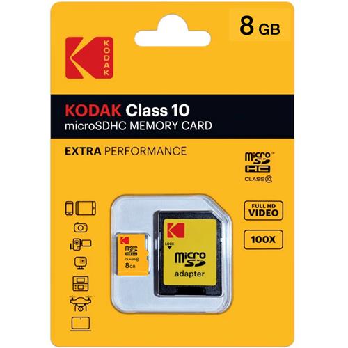 Memoria Micro SDHC 8GB Class 10 Extra Kodak