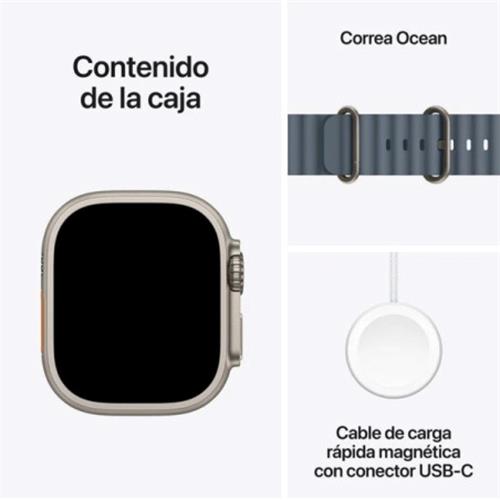 Apple Watch Ultra 3 (2025) 5g 49mm Natural Titanium Case-Anchor Blue (MEWH4QF/A)