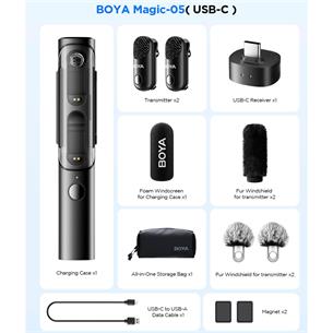 BOYA Magic-05 Micrófono Solapa Inalámbrico USB-C con 4 modos de Uso 2
