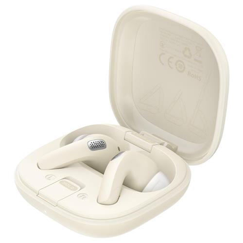 Acefast W4 Auricular Bluetooth con Noise Cancel y Estuche Soporte Beige
