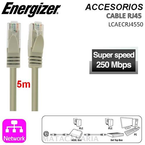 Energizer Lcaecrj4550 Cable Rj45 5 Mts