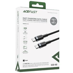 Cable USB-C a USB-C Acefast C22-03 60W 1.2 Metros Resistente Negro 2